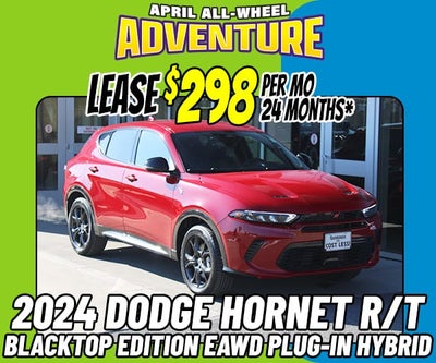 $298 Per Month for a New 2024 Dodge Hornet R/T Blacktop Plug-In Hybrid!*
